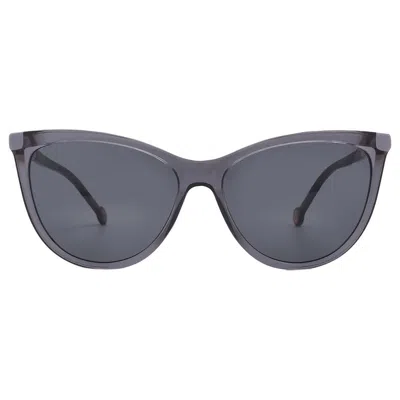 Carolina Herrera Grey Cat Eye Ladies Sunglasses Her 0141/s 0zlp/ir 58 In Gray