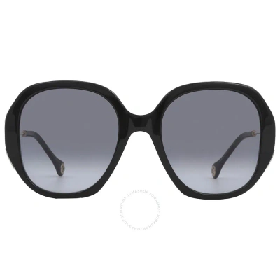 Carolina Herrera Grey Gradient Butterfly Ladies Sunglasses Ch 0019/s 0807/9o 54 In Black