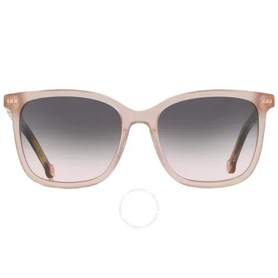 Carolina Herrera Grey Gradient Square Ladies Sunglasses Ch 0045/s 03io/jp 57 In Pink