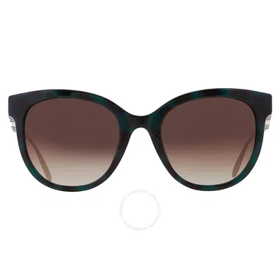 Carolina Herrera Grey Oval Ladies Sunglasses Shn621m 0921 52 In Brown