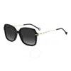 Carolina Herrera Grey Shaded Butterfly Ladies Sunglasses Her 0101/s 0807/9o 55 In Black