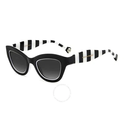 CAROLINA HERRERA CAROLINA HERRERA GREY SHADED CAT EYE LADIES SUNGLASSES HER 0086/S 080S/9O 51