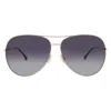 Carolina Herrera Grey Shaded Pilot Ladies Sunglasses Ch 0034/s 0j5g/9o 64 In Blue
