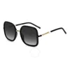 Carolina Herrera Logo-engraved Square-frame Sunglasses In Black