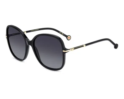 Carolina Herrera Grey Shaded Sport Ladies Sunglasses Her 0269/s 0807/9o 58 In ["grey","black"]