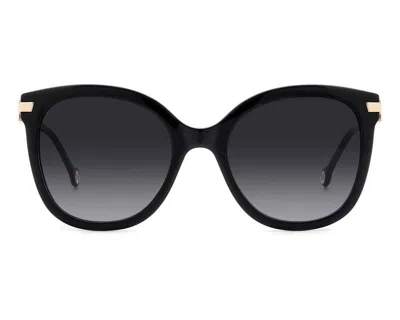 Carolina Herrera Grey Shaded Square Ladies Sunglasses Her 0134/s 0807/9o 55 In ["grey","black"]