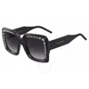 Carolina Herrera Grey Shaded Square Ladies Sunglasses Her 0178/s 0807/9o 53