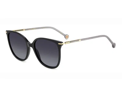Carolina Herrera Grey Shaded Square Ladies Sunglasses Her 0229/s 0p9x/9o 55 In ["grey","black"]