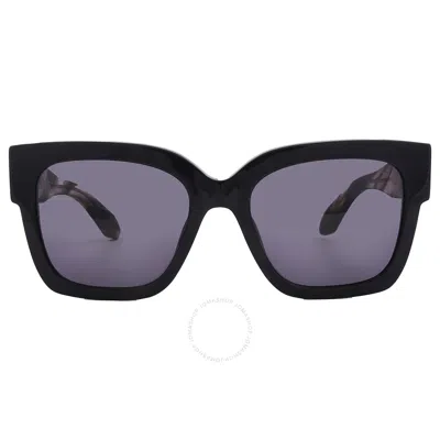 Carolina Herrera Grey Square Ladies Sunglasses Shn635 0700 54 In Black