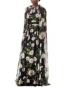 Carolina Herrera Halter Neck Bias Gown With Detachable Cape