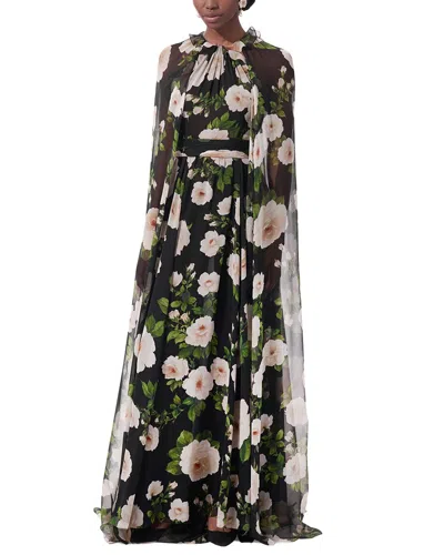 Carolina Herrera Halter Neck Bias Gown With Detachable Cape