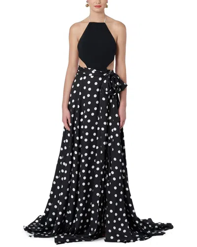 Carolina Herrera Halter Maxi Dress In Black