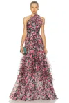 Carolina Herrera Halter Neck Gown In Multi