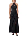 Carolina Herrera Gathered Halter Midi Dress In Black