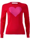 Carolina Herrera Intarsia-heart Knit Wool Sweater In Herrera Red Multi