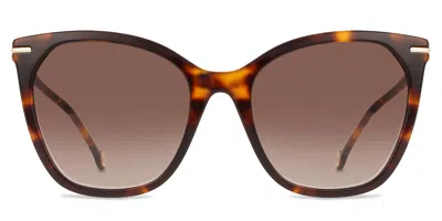Carolina Herrera Her 0091/s 05l/ha Women's Sunglasses Tortoiseshell Size 56 In Brown