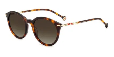 Carolina Herrera Her 0092/s 05l/ha Women's Sunglasses Tortoiseshell Size 53 In Brown