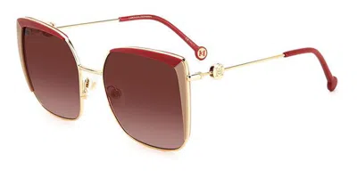 Carolina Herrera Her 0111/s 123/3x Women's Sunglasses Gold Size 57