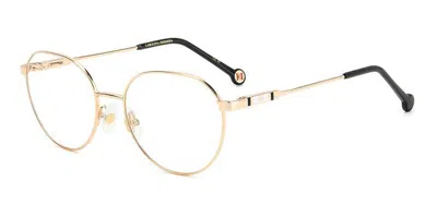 Carolina Herrera Her 0121 000 Women's Glasses Rose-gold Size 54 - Free Lenses - Blue Light Block Available In Rose Gold
