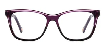 Carolina Herrera Her 0172 Mw2 Women's Glasses Purple Size 53 - Free Lenses - Blue Light Block Available In Transparent Glitter Violet