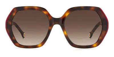 Carolina Herrera Her 0181/s O63/ha Women's Sunglasses Tortoiseshell Size 55 In Multi