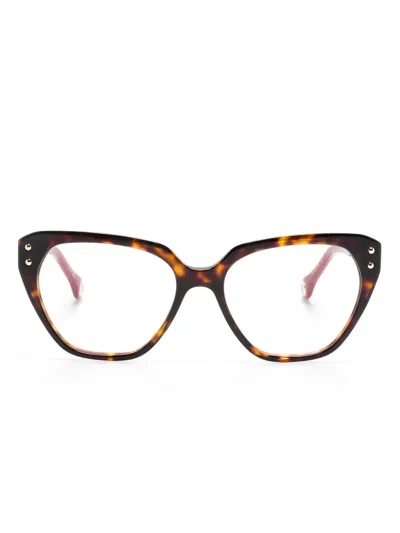 Carolina Herrera Her 0223 Butterfly-frame Glasses In Pink