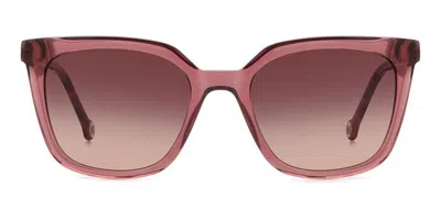 Carolina Herrera Her 0236/s 82u/3x Women's Sunglasses Clear Size 53 In Pink