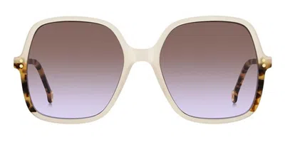 Carolina Herrera Geometric-frame Sunglasses In Pink