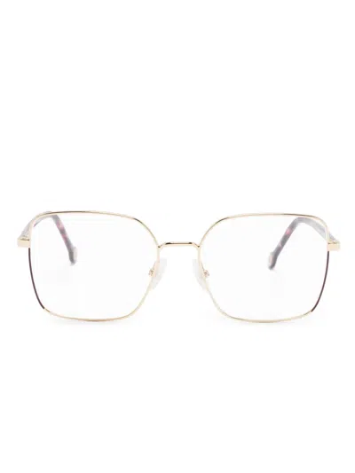 Carolina Herrera Her 0248 Square-frame Glasses In Gold