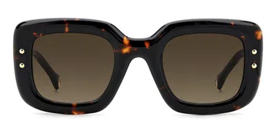 Carolina Herrera Her 0313/s 086/ha Women's Sunglasses Tortoiseshell Size 49 In Brown