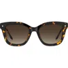 Carolina Herrera Her 0407/g/s 51mm Gradient Rectangular Sunglasses In Havana/brown Sf