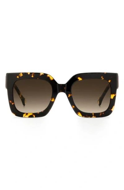 Carolina Herrera Tortoiseshell-effect Square-square-square-frame Sunglasses In Multi