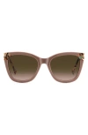 Carolina Herrera Her 54mm Gradient Rectangular Sunglasses In Brown