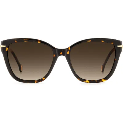 Carolina Herrera Her 55mm Gradient Cat Eye Sunglasses In Brown