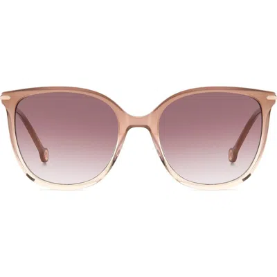 Carolina Herrera Her 55mm Gradient Square Sunglasses In Purple
