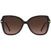 Carolina Herrera Her 56mm Gradient Butterfly Sunglasses In Black