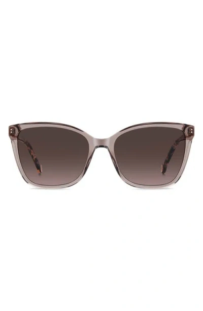 Carolina Herrera Her 56mm Gradient Rectangular Sunglasses In Brown