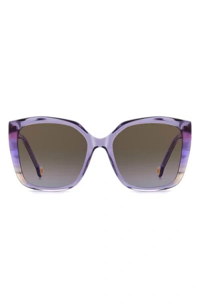 Carolina Herrera Her 57mm Gradient Square Geometric Sunglasses