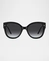 Carolina Herrera 55mm Gradient Butterfly Sunglasses In Black