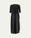 Carolina Herrera High-low Cape Top In Black