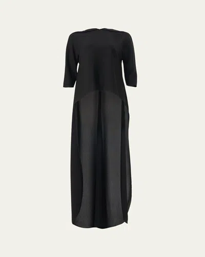 Carolina Herrera High-low Cape Top In Black