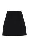 Carolina Herrera High-rise Bi-stretch Wool Tailored  Skirt In Black