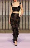 Carolina Herrera High-rise Crochet Pencil Skirt In Black