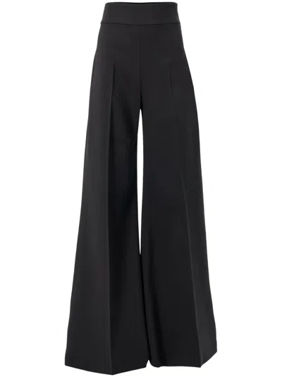 Carolina Herrera High-waist Wide Leg Pleated Pant In Black