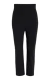 Carolina Herrera High-rise Wool Suiting Capri Pants In Black