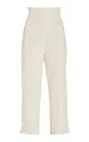 Carolina Herrera High-rise Wool Suiting Capri Pants In White