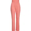 Carolina Herrera High Waist Ankle Stretch Virgin Wool Skinny Pants In Sunset