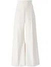 Carolina Herrera High-waist Wool-blend Wide-leg Pants In Neutrals