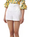 Carolina Herrera Floral Bow Flounce-sleeve Button Down Blouse In White