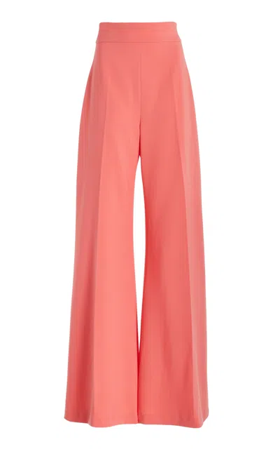 Carolina Herrera High-waist Stretch-wool Wide-leg Pants In Light Pink